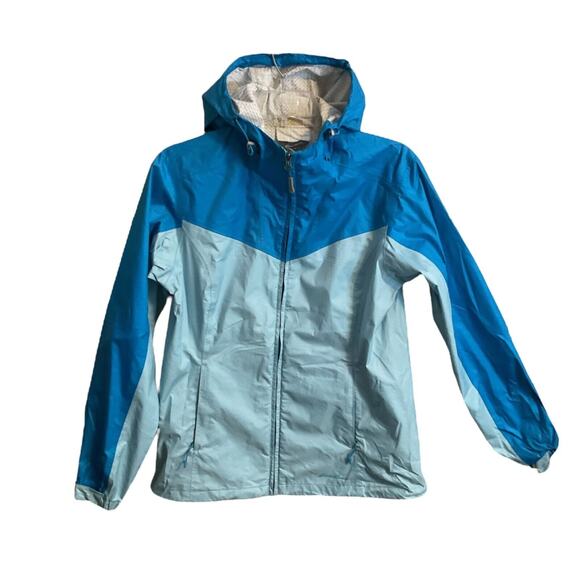 Eddie Bauer Jacket Women's Sz S Blue Full Zip Hooded Weathers Edge Windbreaker - Picture 1 of 12
